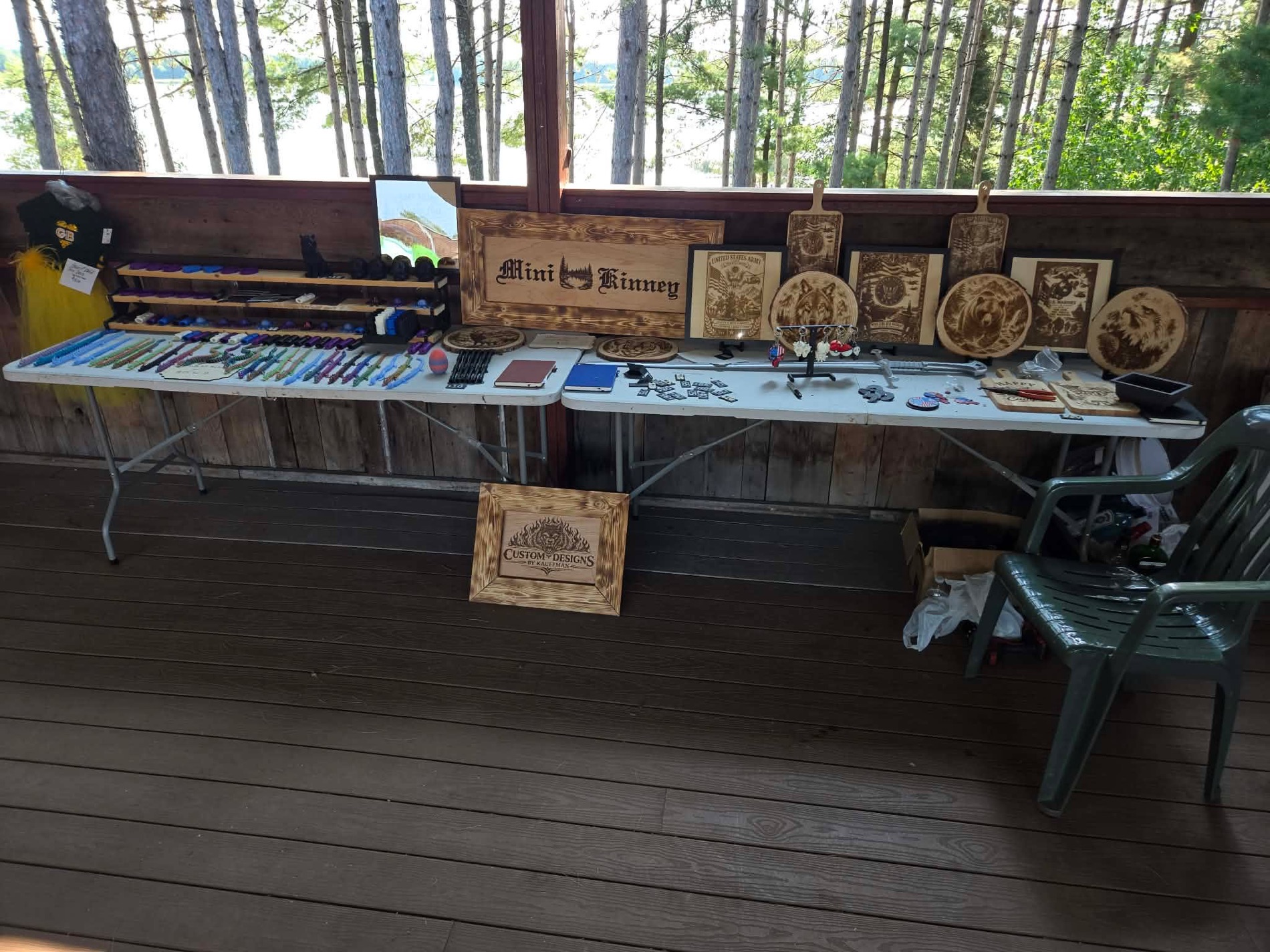 A show table before the doors open